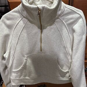 Amazon Women's Gray Half Zip Mid Length Sweatshirt